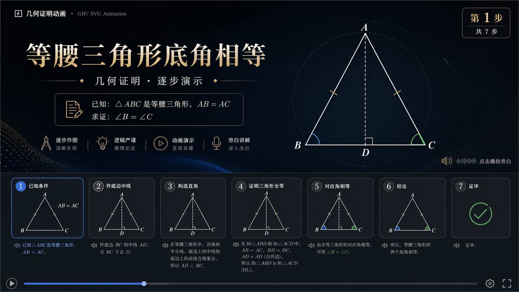 Geometry Proof Animation