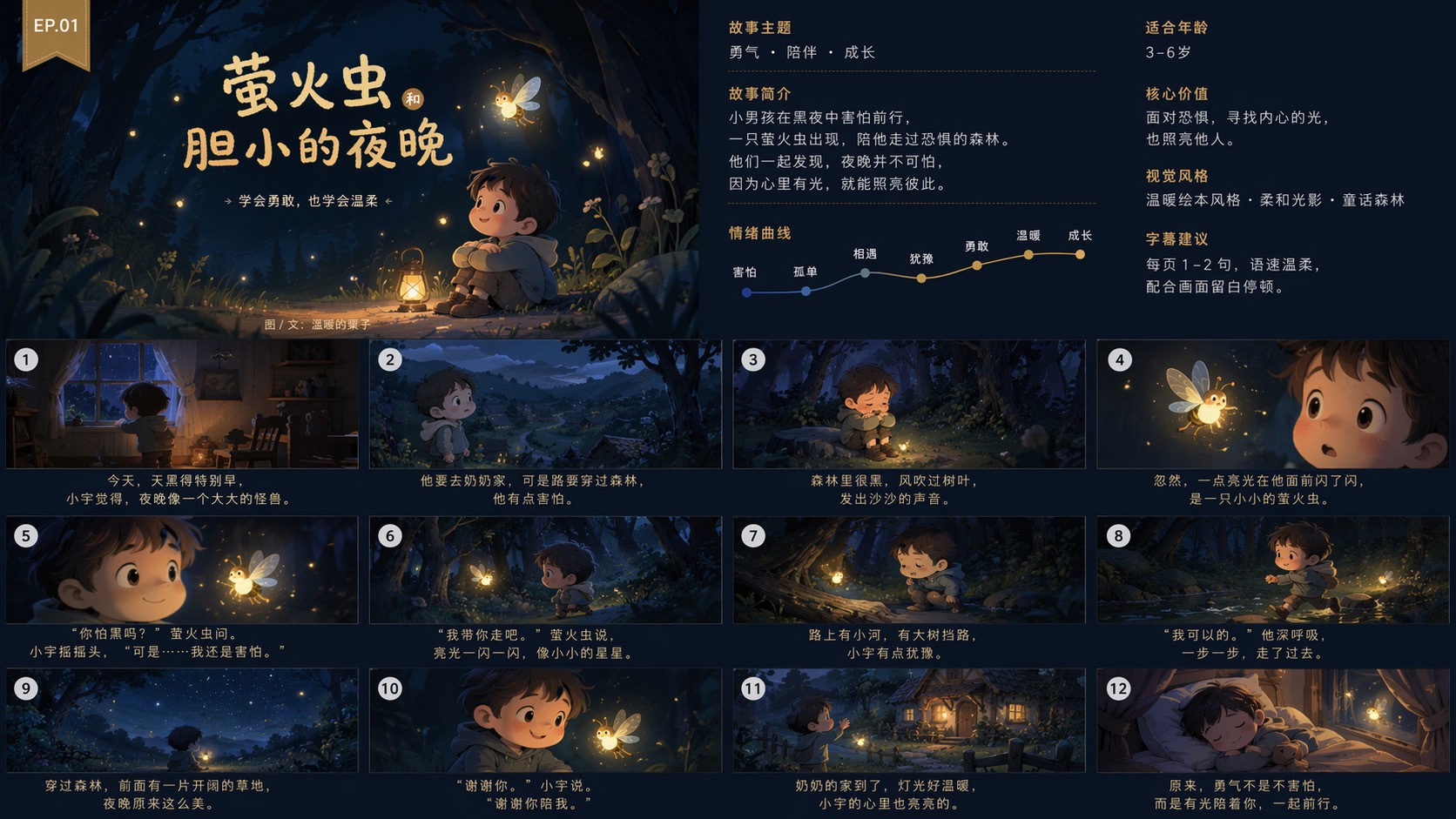 Generate children's animation storyboards in one click