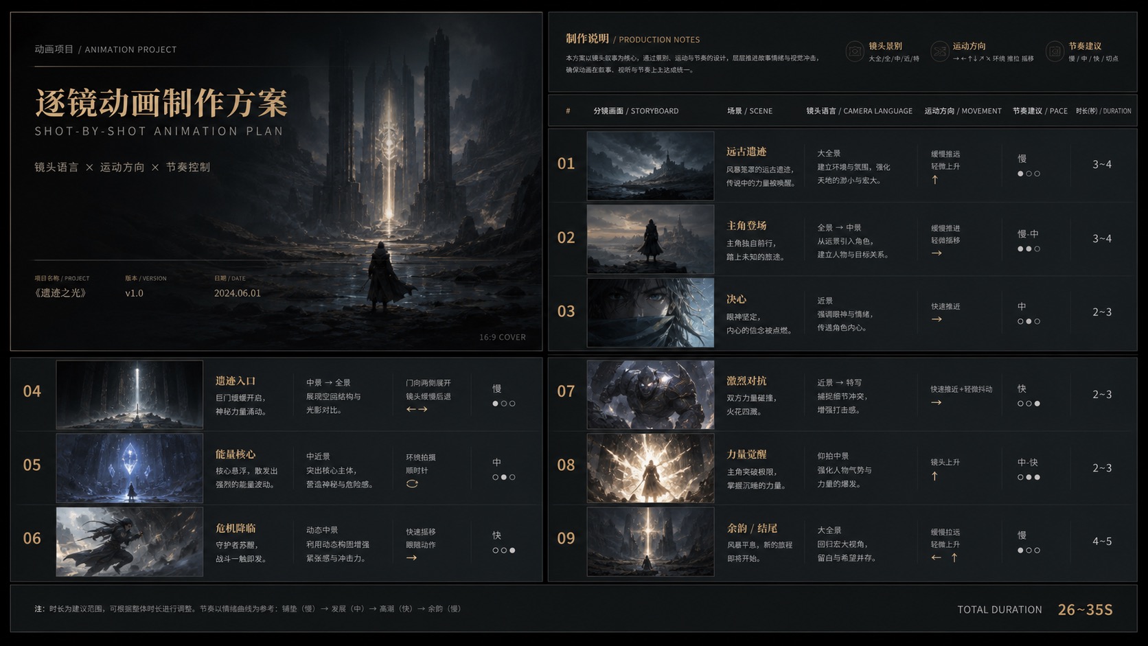 Generate character entrance storyboards in one click